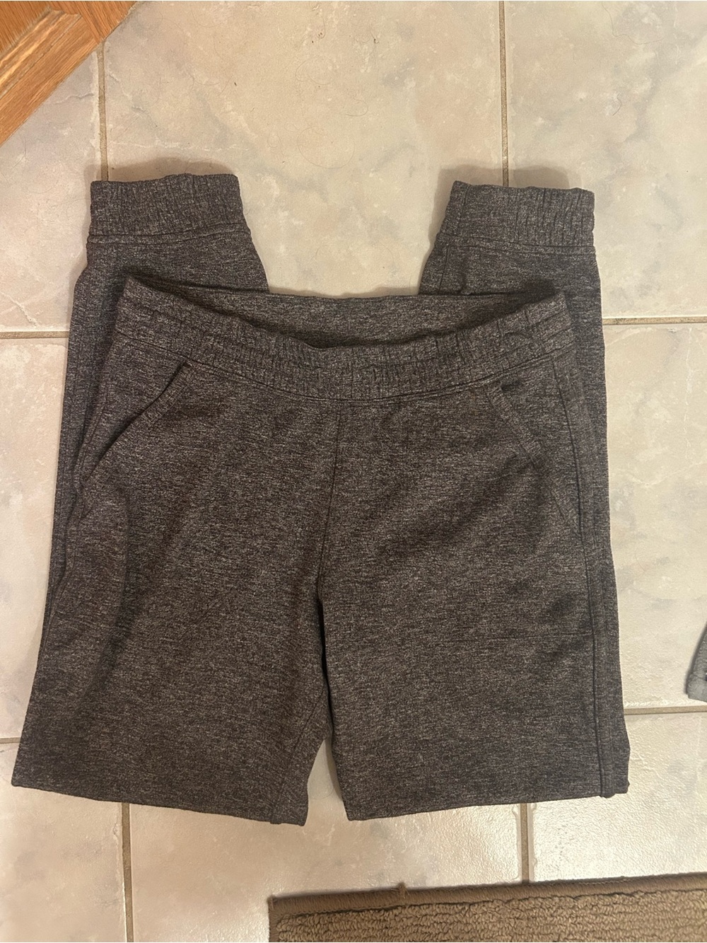 Ivivva Dark Gray Girls' Track Shorts with Elastic Waist